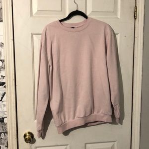 Divided pink crew neck